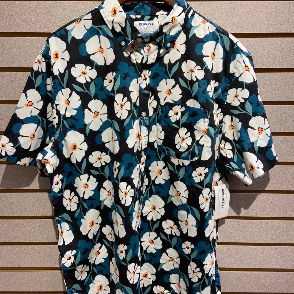 Old Navy Hawaiian print shirt
